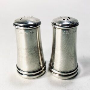 Vintage Christofle France Marked Silverplated Salt and Pepper Shakers